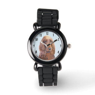 Ierse Setter Schilderij - Mooie Originele Honden K Horloge