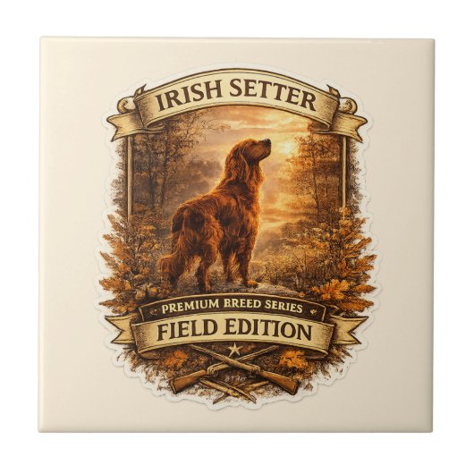 Ierse Setter Tegeltje (Voorkant)