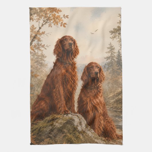 Ierse Setter Theedoek (Verticaal)