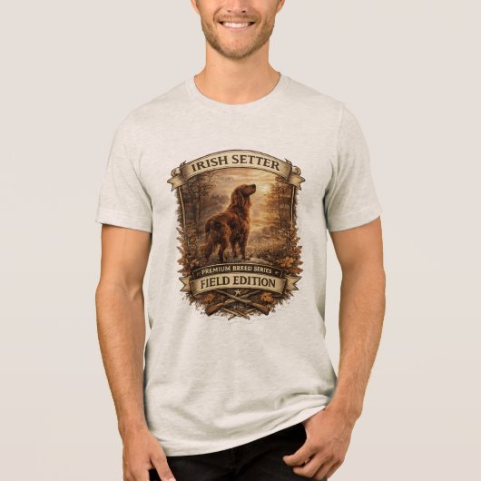 Ierse Setter Tri-Blend Shirt (Voorkant)