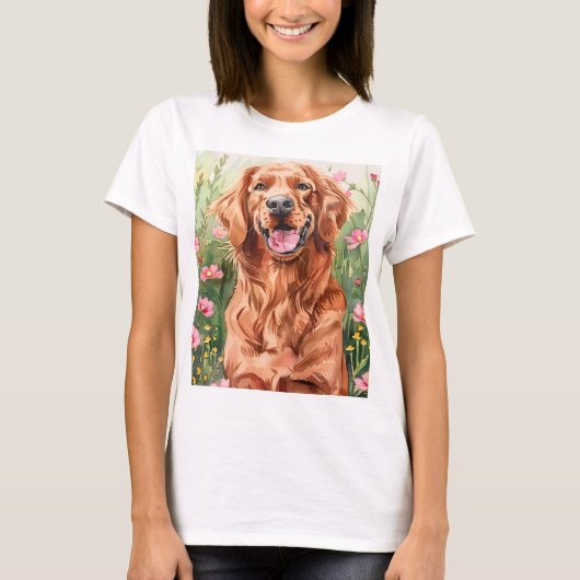 Ierse Setter Vrouwen T-shirt (Voorkant)