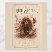 Ierse Setter Wijn Etiket (Enkel label)