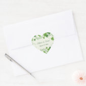 Ierse shamrock bruiloft dank u hart sticker (Envelop)