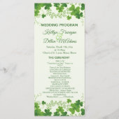 Ierse Shamrock bruiloft programma (Voorkant)