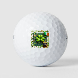 Ierse Shamrock en vlag St. Patrick's Day Golfballen