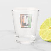 Ierse Shamrock Flag Stripe Shot Glas (Achterkant)