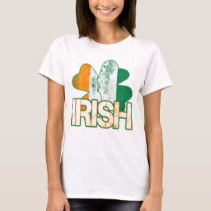 Ierse Shamrock Flag T-Shirts (nood)