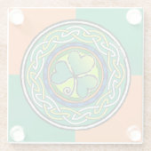 Ierse shamrock glazen onderzetter (Achterkant)