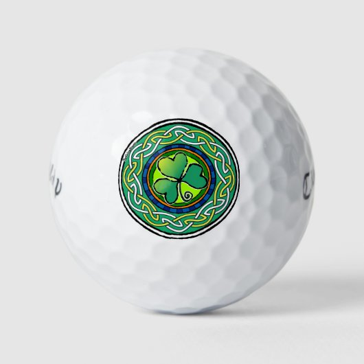 Ierse shamrock golfballen (Voorkant)