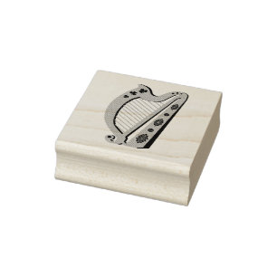 Ierse shamrock, Ierse harp, Ierse klaver - 2 Rubberstempel