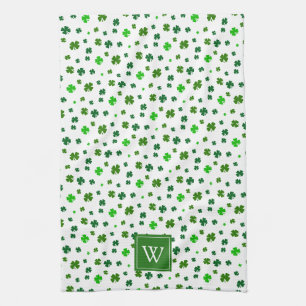 Ierse Shamrock Initiele Keukendoek Cadeau Theedoek