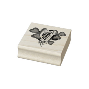 Ierse shamrock, Irish harp, Ierse klaver Rubberstempel
