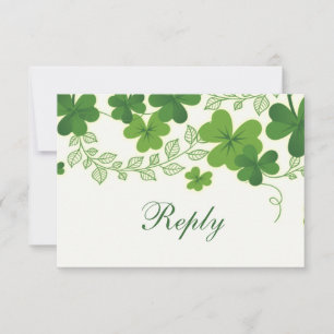 Ierse Shamrock (klaver) Bruiloft RSVP
