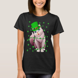 Ierse Shamrock Leprechaun Balinese Kat St Patrick' T-shirt