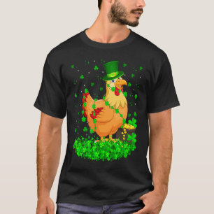 Ierse Shamrock Leprechaun Kip Vogel St Patrick' T-shirt