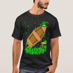 Ierse Shamrock Leprechaun Vissersboot St. Patrick' T-shirt