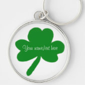 Ierse Shamrock Premium Grote Sleutelhanger past he (Voorkant)