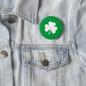 Ierse Shamrock Ronde Button 5,7 Cm (In situ)