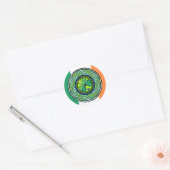 Ierse shamrock ronde sticker (Envelop)