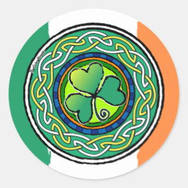 Ierse shamrock ronde sticker