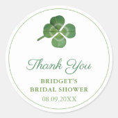 Ierse Shamrock St. Patrick's Day Bruidscadeau  Ronde Sticker (Voorkant)