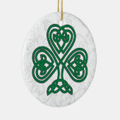 IERSE SHAMROCK SYMBOOL KERSTVERSIERING KERAMISCH ORNAMENT (Rechts)