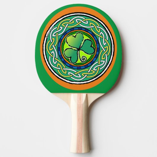 Ierse shamrock tafeltennisbatje (Voorkant)