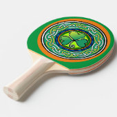 Ierse shamrock tafeltennisbatje (Voorkant Gekanteld)