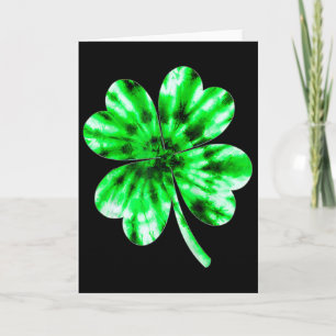 Ierse Shamrock Tie Dye Fijne St. Patrick's Dag Ga Kaart
