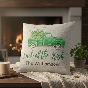 Ierse Shamrock Truck Sint-Patrick's Dag Custom Kussen
