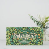 Ierse Shamrock Viering Design (Staand voorkant)