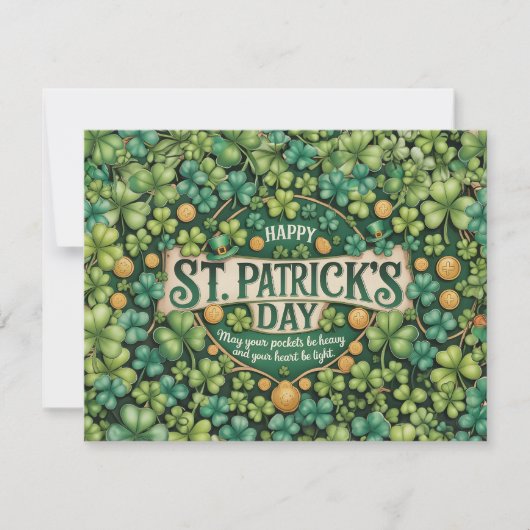 Ierse Shamrock Viering Design (Voorkant)