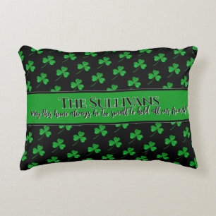 Ierse shamrocks patroon gepersonaliseerd gezellig accent kussen