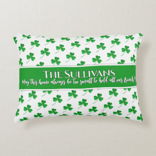 Ierse shamrocks patroon gepersonaliseerde gezellig accent kussen