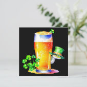 Ierse slangen & St. Patrick's Day Bier Kaart (Staand voorkant)