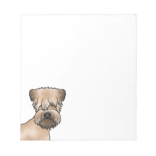 Ierse Soft-Coated Wheaten Terrier Cartoon Hondenko Notitieblok