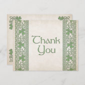 Ierse St. Patrick's bruiloft Bedankkaart (Voorkant / Achterkant)