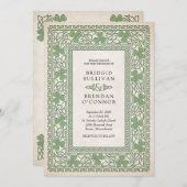 Ierse St. Patrick's bruiloft Kaart (Voorkant / Achterkant)