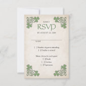 Ierse St. Patrick's bruiloft RSVP Kaartje (Voorkant)
