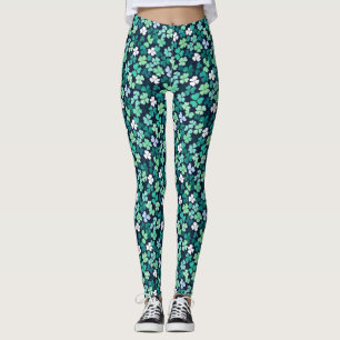 Ierse St. Patrick's Day Four Leaf Clover Leggings