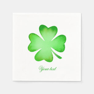 Ierse St. Patrick's Day groene klaver gelukwishdoe Servet