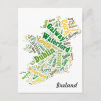 Ierse steden Word Art