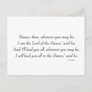 Ierse Stepdans - Lord of the Dance Refrein Briefkaart