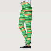 Ierse strepen groen St Patrick's Day Leggings (Links)