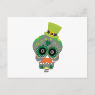 Ierse suikerschedel Funny St Patricks Day Briefkaart