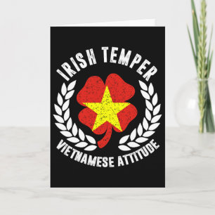 Ierse Temper Vietnamese Attitude Vlag St Patrick's Kaart