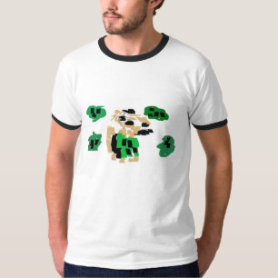 Ierse Terrier draagt groene St. Patrick T-shirt