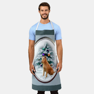 Ierse Terrier gepersonaliseerde Kerstmis Schort