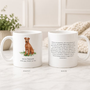 Ierse Terrier Hond Waterverf Ras Citaat Koffiemok