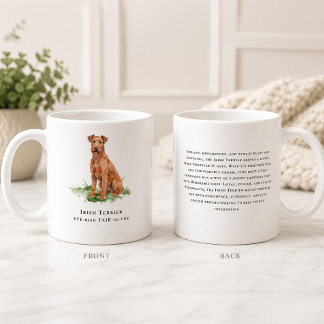 Ierse Terrier Hond Waterverf Ras Citaat Koffiemok